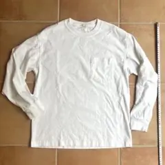 GU 白 ロンT メンズS 長袖シャツ