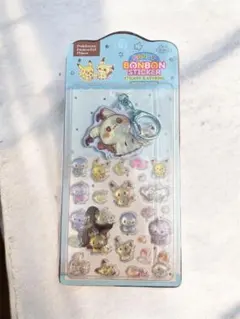正規品 韓国限定 ポケモン ポケピース キャンディボンボンステッカー&キーリング