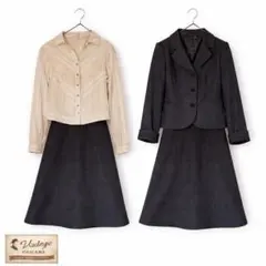 【美品】フォーマル4点setジャケット ブラウス ワンピース スカートL 卒業式