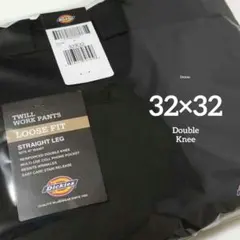 32×32【新品未使用】Dickies　ダブルニー　85283 　・BLACK・