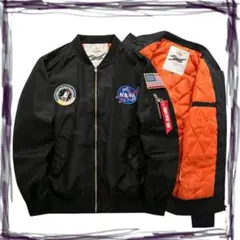 ◆ 新品タグ付 MA-1 フライトジャケット 中綿 防寒 黒 Lサイズ