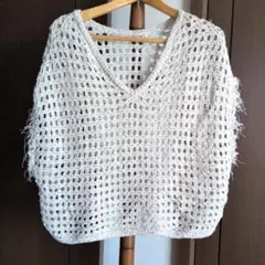 レプシィム　透かし編みノースリーブニット F