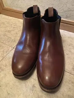 ブラウン レザー チェルシーブーツ