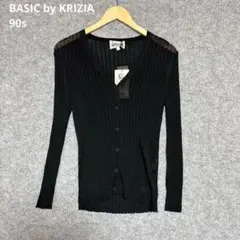 BASIC by KRIZIA 90s Vネック リブニット カーディガンのサムネイル