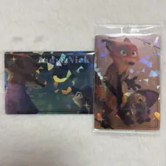 ズートピア ニック ジュディ ホログラムカード レア ソフトカードクッキー