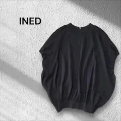 INED　スタンドカラー　サマーニットセーター　ドルマンスリーブ