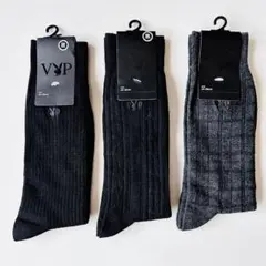 新品　プレイボーイ　PLAYBOY メンズ ソックス 3足　24〜26㎝　黒のサムネイル