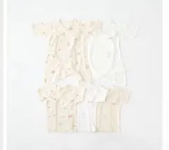 ベビー肌着 新生児肌着 5枚組 綿100% 年中素材 ボタン 短肌着 コンビ