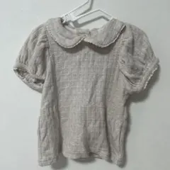 韓国子ども服 Bebe Holic 襟付きパフスリーブシャツ