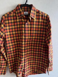 LACOSTE チェック柄 長袖ネルシャツ