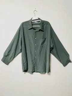 GU 長袖シャツ グリーン オーバーサイズ　ＸＬ