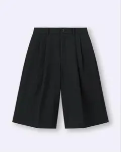 GU センタープレス　バミューダパンツ　ブラック　ハーフパンツ