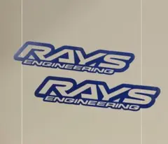 【送料無料!!】RAYS レイズ ステッカー 2枚セット ブルー