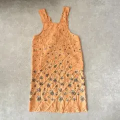 エプロン 花柄 ピンク ポリエステル100%のサムネイル