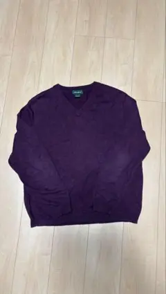 Eddie Bauer パープル Vネック セーター