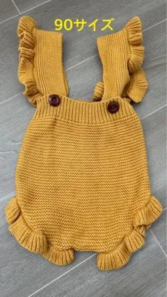 90サイズ フリルロンパース 綿100% ロンパース