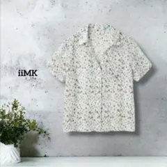 ag-594）iiMK ミッシェルクラン 水玉 ドット柄シフォンシャツ 40のサムネイル