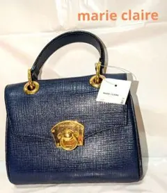 マリークレール☆ネイビー パーティーバッグ ゴールド金具、ちょっとお出かけに♪