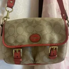 COACH ショルダーバッグ ベージュ/ピンク