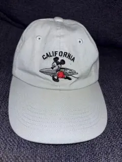 ミッキー　サーフィン　キャップ　カルフォルニア　6パネルキャップ　フリー