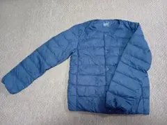 無印良品 紳士 軽量ダウンノーカラージャケット S　スモーキーブルー