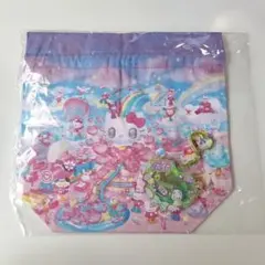 サンリオショップ 原宿 限定 ノベルティ 持ち手付き巾着ポーチ アクキー