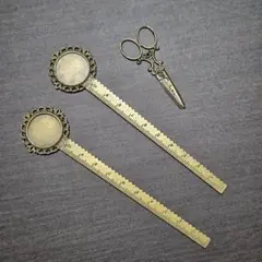 金古美 空枠 定規とはさみ 3個
