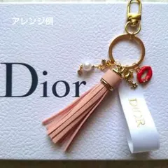 DIOR ディオール　スターチャーム　＆　ピンクタッセル　キーホルダー