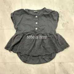 tete a tete 80 テータテート カットワークフリルロンパースのサムネイル