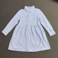 【美品】ラルフローレンブルー長袖ワンピース
