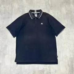 AA38 万国旗 adidas ポロシャツ ゴルフ 刺繍ロゴ XL 紺 フェードのサムネイル