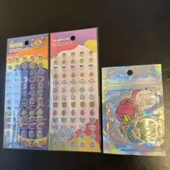 たまごっち　オーロラクリアシール　プチプチシール　③点セット　ホログラム加工