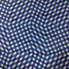 青と白のチェック柄綿生地　約40☓112cm