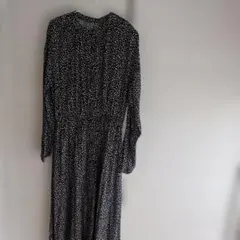 GLOBAL WORK　薄手長袖ロング丈ワンピース