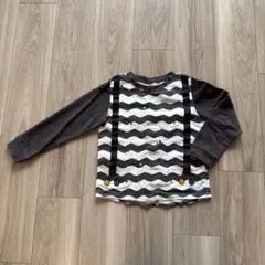 シューラルー キッズ 長袖 カットソー サスペンダー風 120cm 男の子