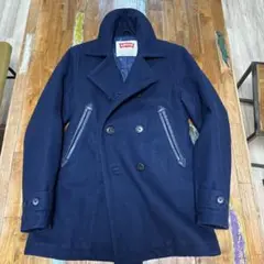 Levi’sネイビー ウール ダブルブレスト ピーコートPコートSサイズ