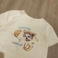 クッキー犬プリント 半袖Tシャツ Mサイズ　美品