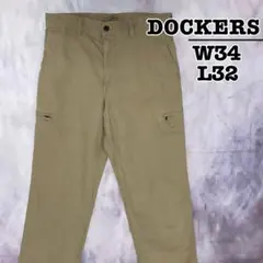 DOCKERS　カーゴパンツ　コットン　ベージュ　W34 L32　USA古着
