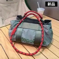 topologie Duffle Small オリーブグリーン 赤ストラップ付き - メルカリ
