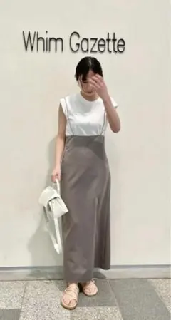 美品 2023 ウィムガゼット グレンチェックタイトスカート 38 日本製