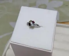 多色カラー トルマリンリング