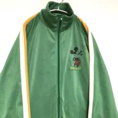 Disney ミッキーマウス フォト ジャージ トラックジャケット 緑 S