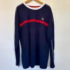 【新品タグ付】FILA フィラ テニスウェア ロンT ネイビー XLサイズ