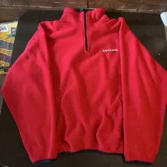 CHAPS レッド ハーフジップ フリースジャケット