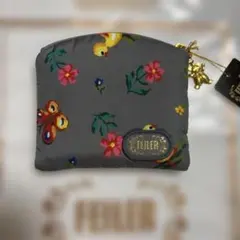 FEILER フェイラー 旗艦店限定 ハイジ サークルポーチ ネイビー 美品