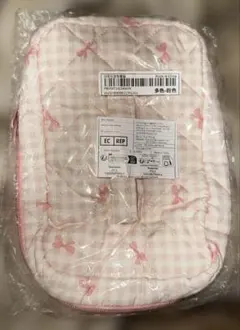 新品未使用　ピンクリボン柄　バニティーポーチ
