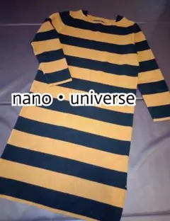 ナノユニバース ボーダー ニットワンピ ニットワンピース ワンピース チュニック
