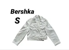 【新品、未使用】Bershka ホワイトレザージャケット S