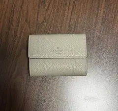 値下げ‼️LANVIN en Bleu 三つ折り財布　本革　ユニセックスのサムネイル