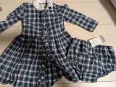 Ralph Lauren チェック柄ワンピースとブルマーセット 12M